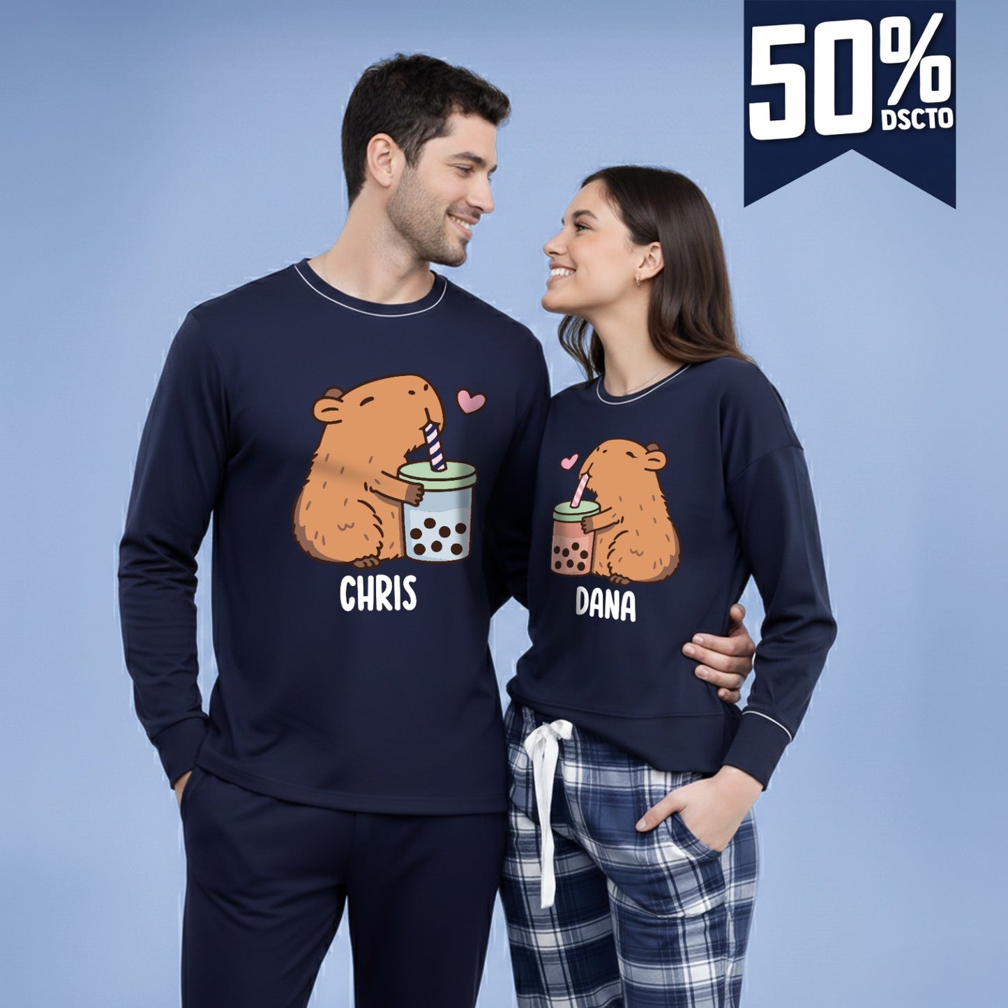 Pijama Azul Cuadros