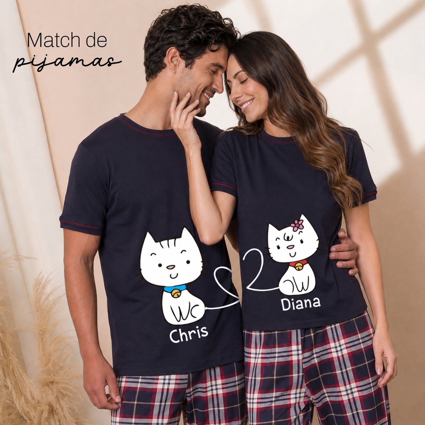 Pijama de pareja nieve