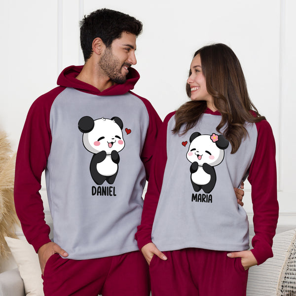 Pijama Vino Micropolar | Diseño pareja
