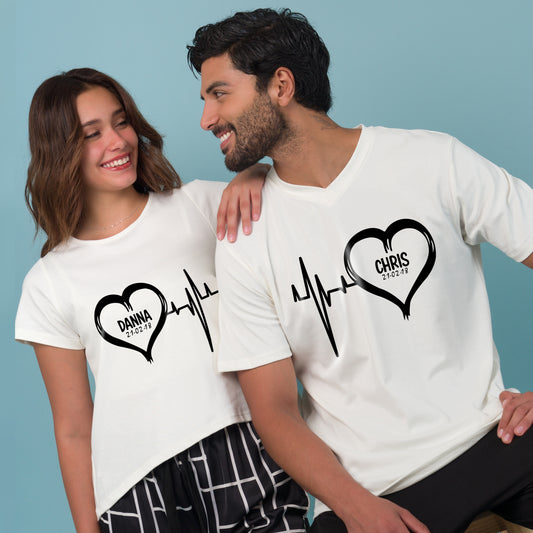Pijama de pareja Conexión Corazón